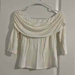 Off the shoulder white blouse